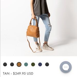 Status Anxiety caramel leather purse